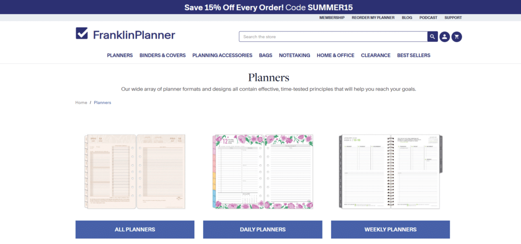 Franklin Planner products